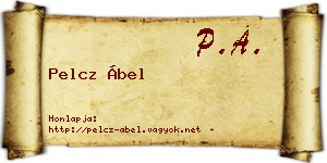 Pelcz Ábel névjegykártya